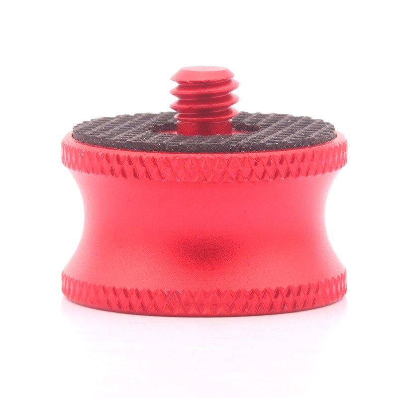 Zwart Blauw Rood Camera Accessoires 1/4 3/8 Man-vrouw Adapter Schroef Voor Camera Tripod Ball Head Monopod Stand mount: Red