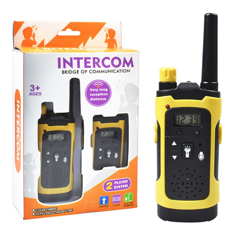 Trådlösa walkie talkie leksaker 2 st fjärrintercom elektronisk leksak bärbar lång mottagning avstånd walkie talkie barn  h1125