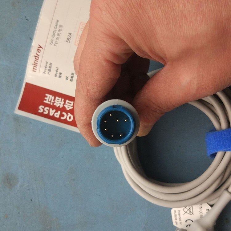 Mindray SPO2 562A 7-pin blood oxygen cable for Mindray T series IPM, IMEC, UMEC series