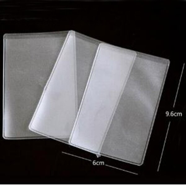 10Pcs Card Bescherm Cover Pvc Transparante Waterdichte Business Credit Card Holder Vrouwen Mannen Id Card Cover Tassen Case: WHITE