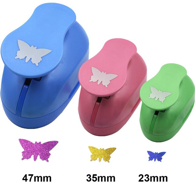 Perforadora de papel con forma de círculo para manualidades, cortador de papel con forma circular de 3, 2, 1,5 y 1 pulgada, para escuela y álbum de recortes,: 233547mm Butterfly