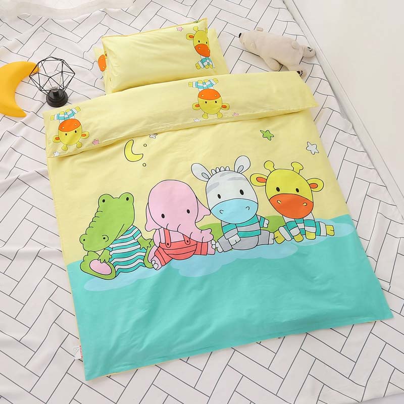 Bomuld 3 stk/sæt børnehave quilt tegneserie børneværelse sengetøj sæt baby tremmeseng quilt cover lagener uden fyld blød: 8