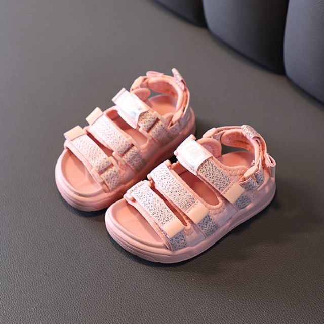 Sandali per bambini DIMI 2021 nuovi ragazzi ragazze scarpe estive moda suola morbida punta aperta scarpe da spiaggia per bambini T2141: Colore rosa / 25 (Insole 15.5CM)