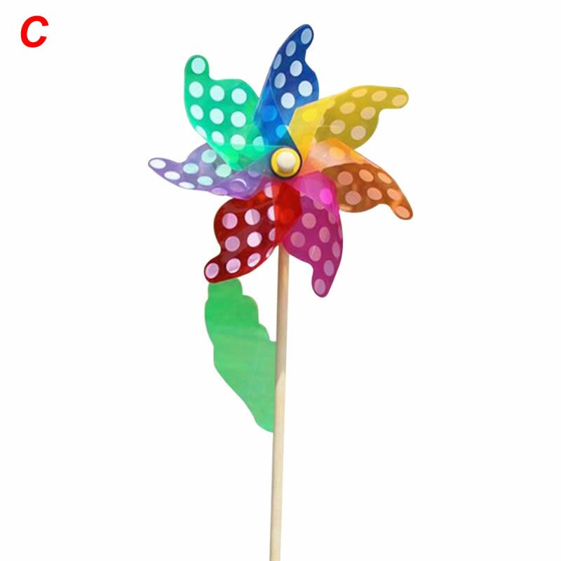 32cm coloré moulin à vent vent Spinner roue ornement jardin cour décoration enfants: C
