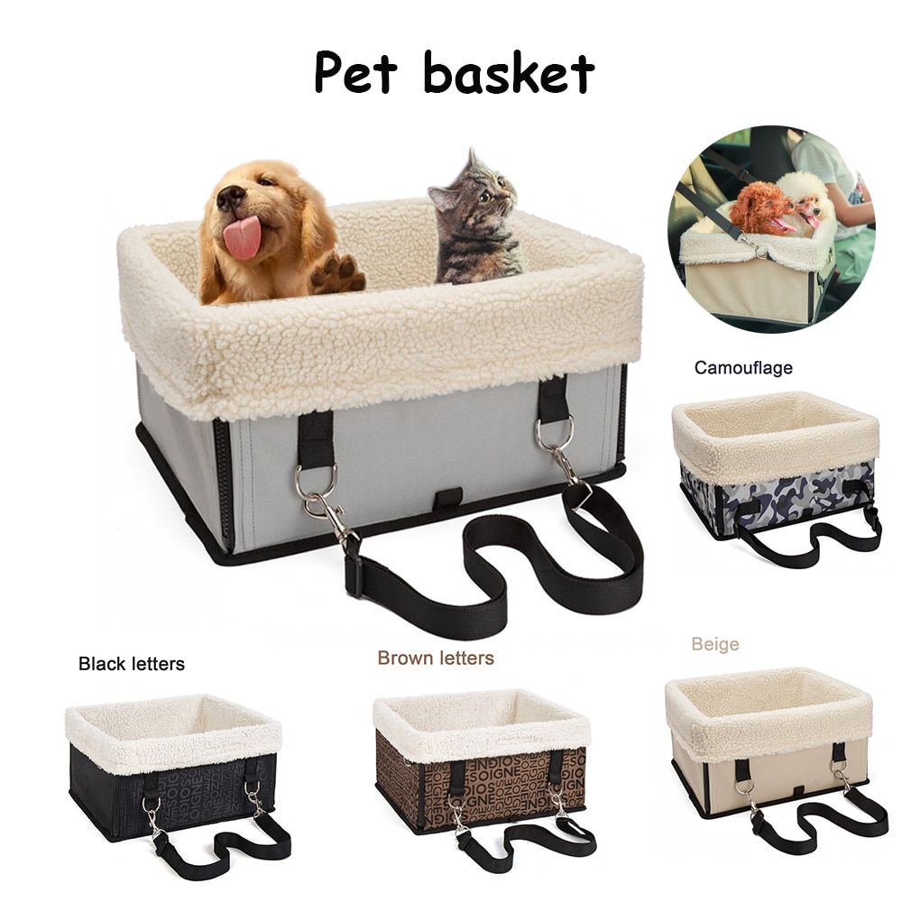 Pet Dog Car Seat Carrier Foldable Portable Safety Multifunction Car Booster Travel Bed Waterproof Puppy Dog Travel Bed For Car