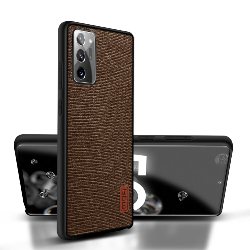 Per la Nota di Samsung 20 Ultra Caso MOFI Per Samsung Galaxy Note 20 Ultra Copertura Posteriore Della Cassa Antiurto Tessuto Nota 20 di lusso Funda: For Note 20 Ultra / Coffee