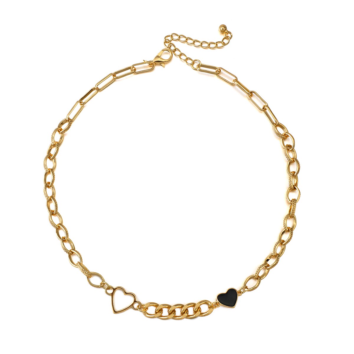 Flashbuy Gold Silber Farbe Kette Halsband Halskette Frauen Transparente Acryl Anhänger Halsketten Hüfte hüpfen Jewlery: N190155N-001