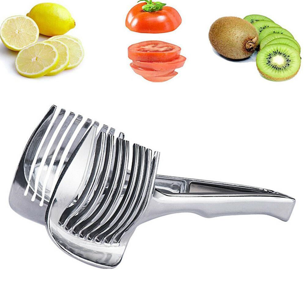 Steel Potato Slicer Tomato Cutter Tool Shreadders Fruit Lemon Cutting Holder Slice Cooking Tools Kitchen Accessories