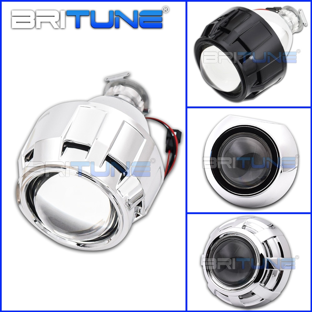 Britune Bi-xenon Lens H7 H4 HID Projector Headlight Lenses 2.5'' For Auto Car Lights Accessories Retrofit DIY Use H1 Light Bulbs