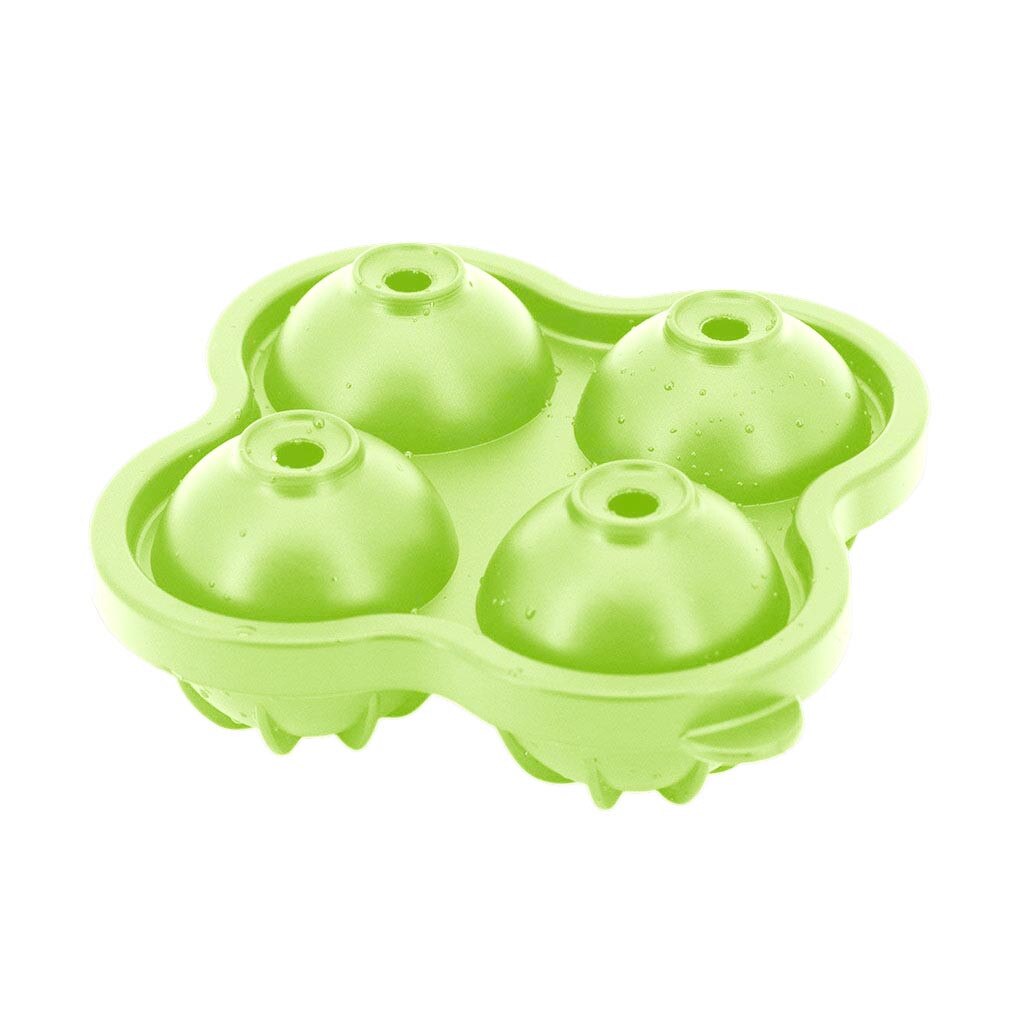 Saingace Silicone boule de glace moule boule de glace moule Silicone quatre trous boule de glace moule Cube plateau fête whisky Cocktail boisson froide bonbons: GN