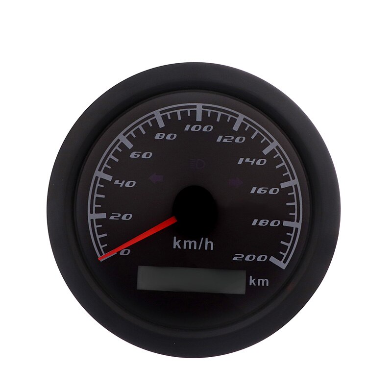 120 KM/H 200 KM/H Speedometer For Car Boat Left Right High Beam Indicator Lights Speed Meter Gauge 12V/24V: 200kmh