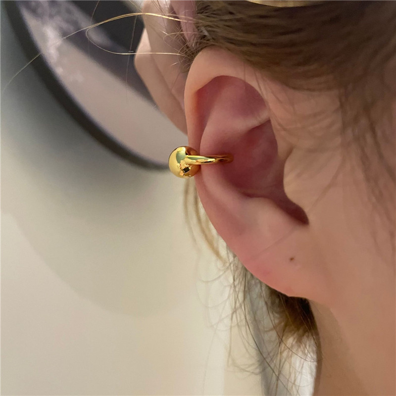 Aomu uregelmessig uten piercing geometrisk rund øremansjett minimalistiske brusk øredobber til kvinner menn smykker