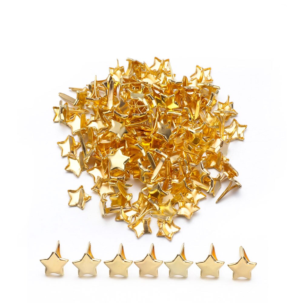 100 PCs Metal Brad Studs Spikes Scrapbook Embellishment Clasp Fastener DIY Photo Album Crafts Decoration Practical Useful: type 6