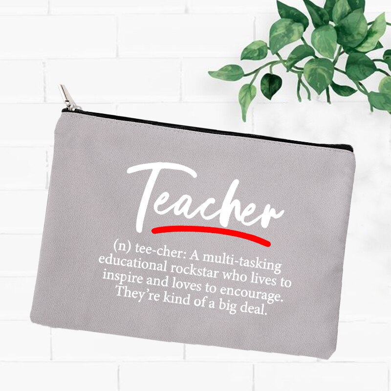 Beste Leraar Potlood Pen Case School Pencilcase Briefpapier Leveringen Zak Reizen Toilettas Organizer Make Tassen Portemonnee Leraren: W08328-TBGY-D