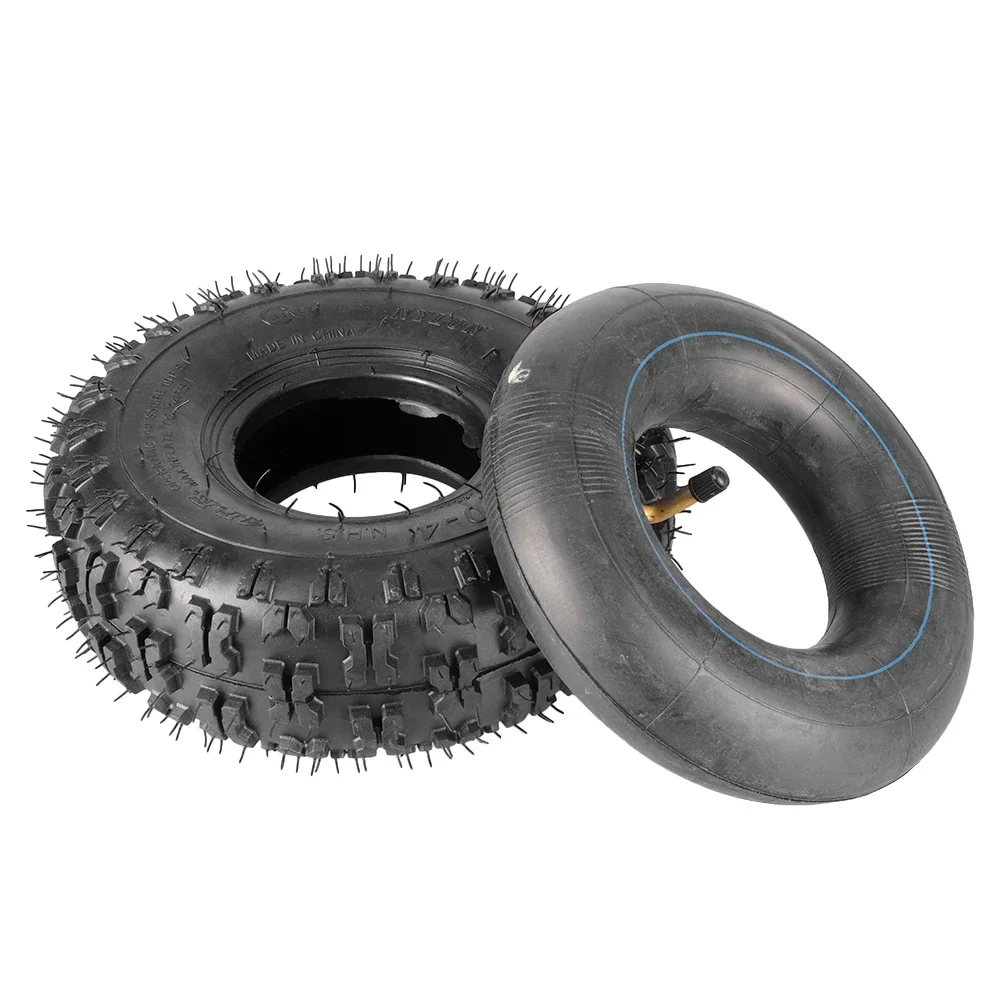 4.10/3.50-4 dæk og slanger til sækkevognshjul, udskiftning af pneumatiske hjul til crossmotor, atv, utv, havevogn, trillebør: Orange