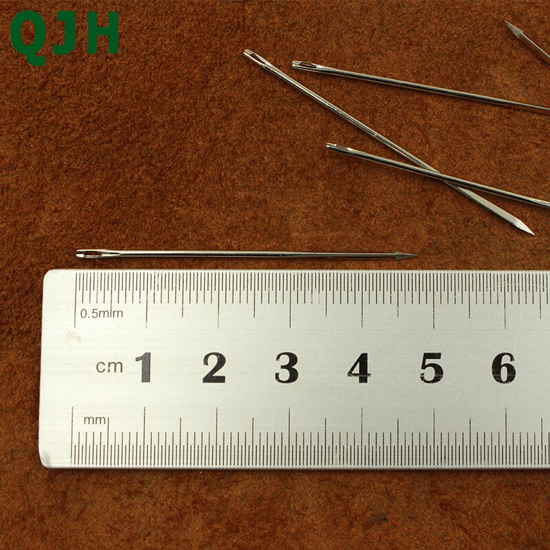 3Sizes 4.8cm 5.8cm 7cm leather sewing needle Stainless Steel Handy Needles Canvas Leather Sewing Stitching Tool