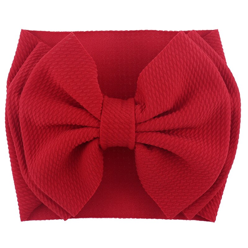 Grand bandeau élastique Double couche avec nœud pour cheveux, pour filles, mignon, pour bébé, accessoires de cheveux, Turban, Double couche,: Rouge
