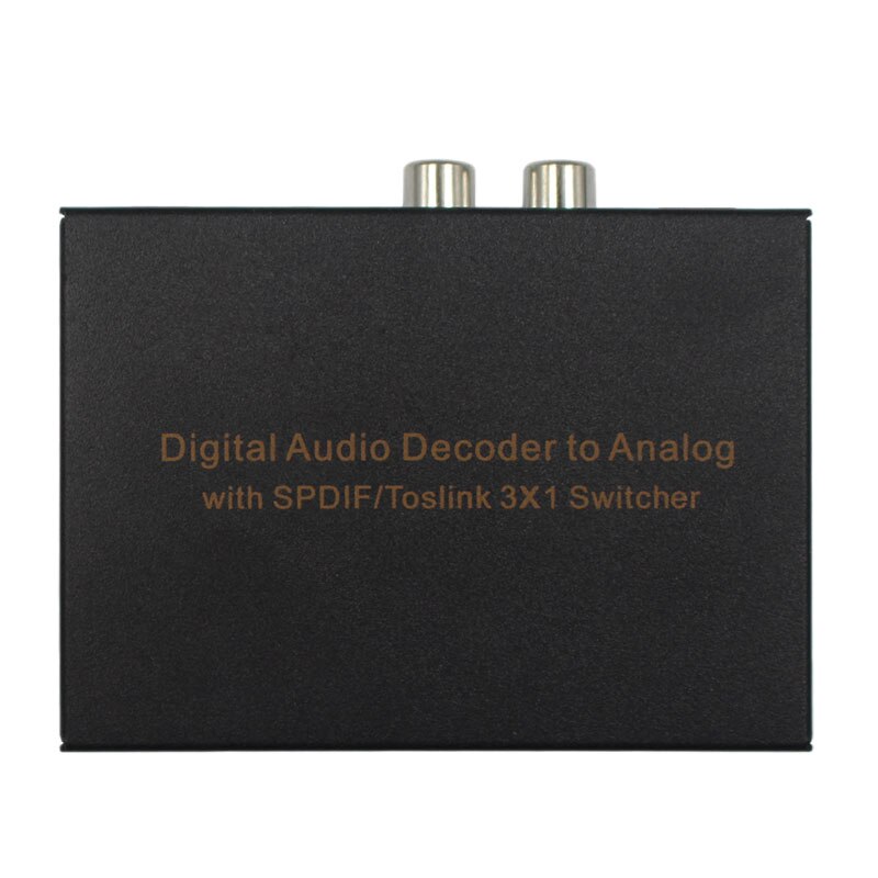 Digitale O Decoder Naar Analoog 3 Poort Optische Spdif Toslink Naar L/R Rca 3.5Mm Stereo 3X1 Switcher adapter