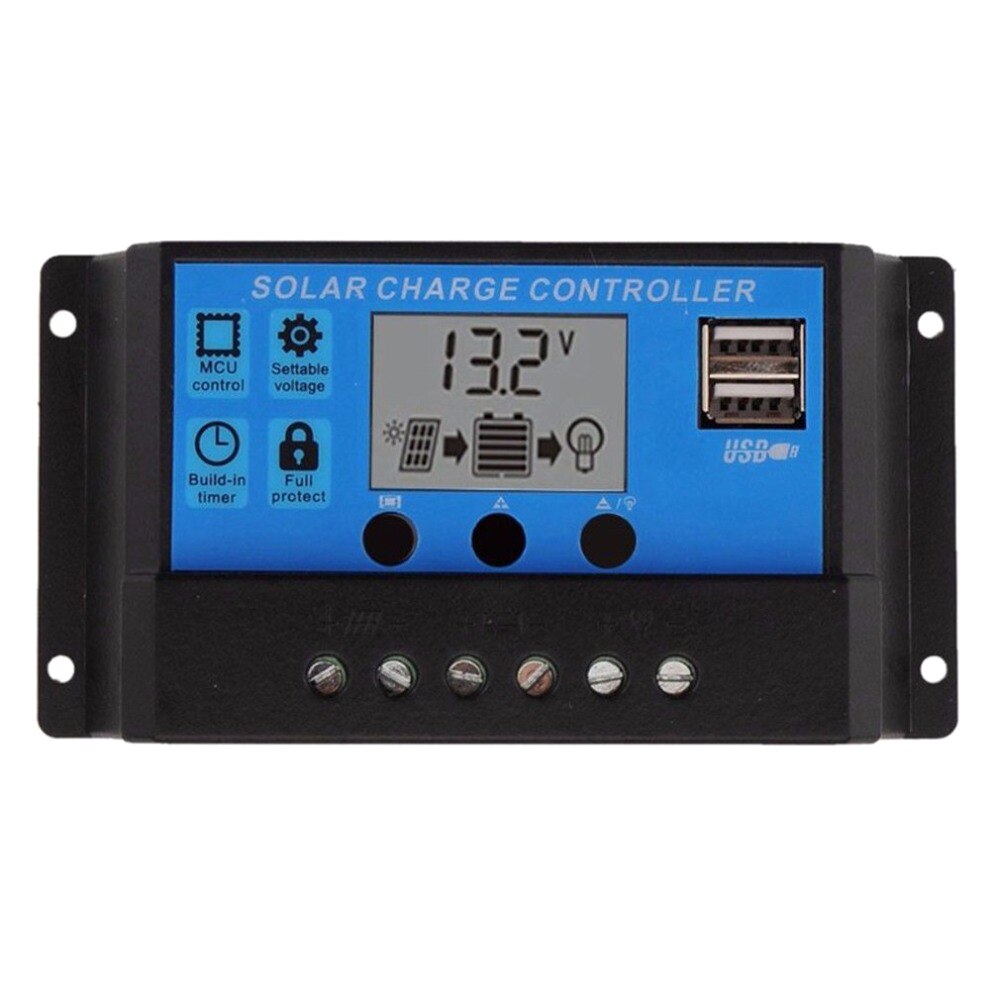 50W 5V/18V Solar Panel Dual USB Output Monocrystalline Solar Panel IP65 Water-resistant 10A Solar Charge Controller Regulator