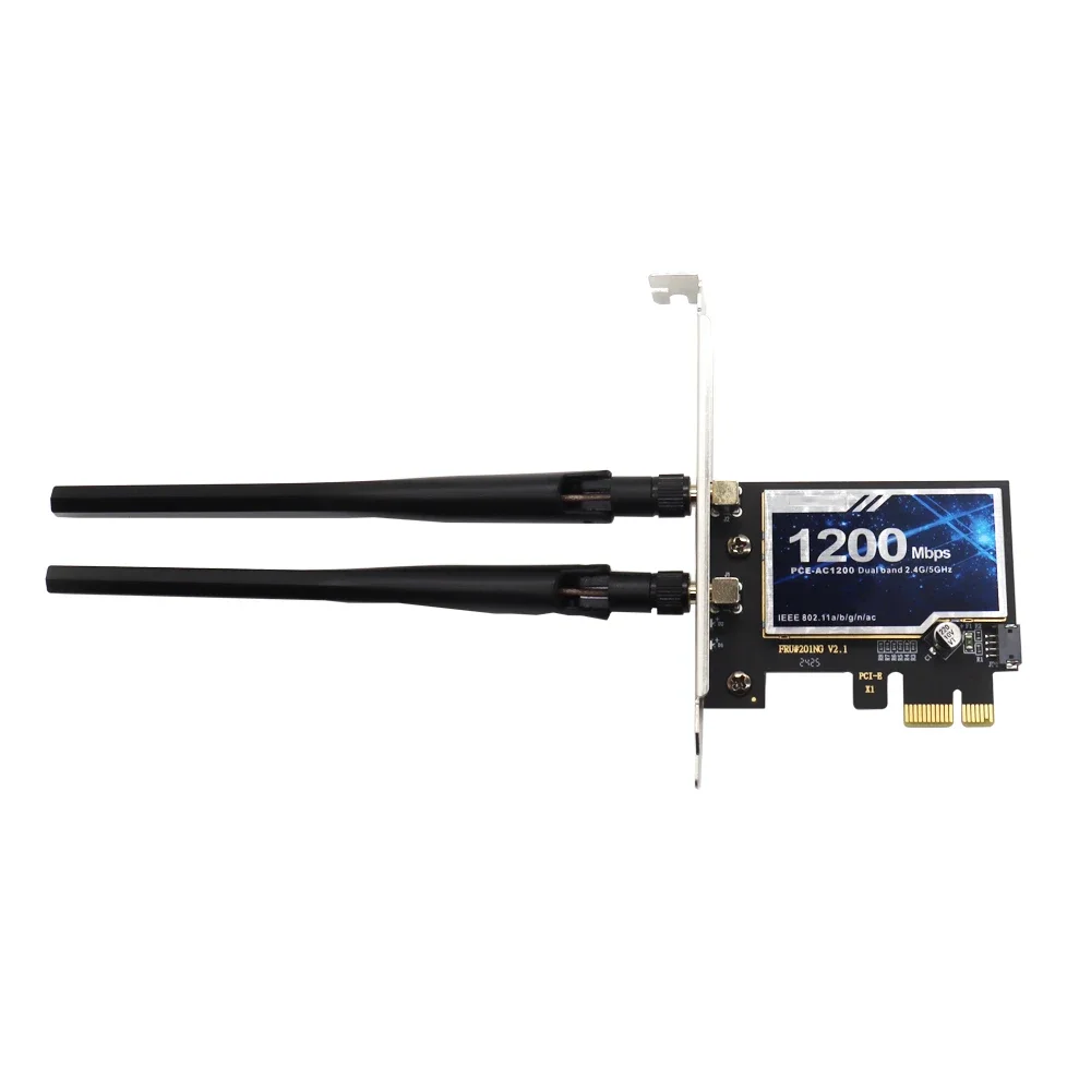 WiFi 5 PCI-E Wireless Adapter AC1200 Network Card Dual Band 2.4G/5GHz 802.11AC For Bluetooth 4.2 Desktop Windows 7/8/10/11