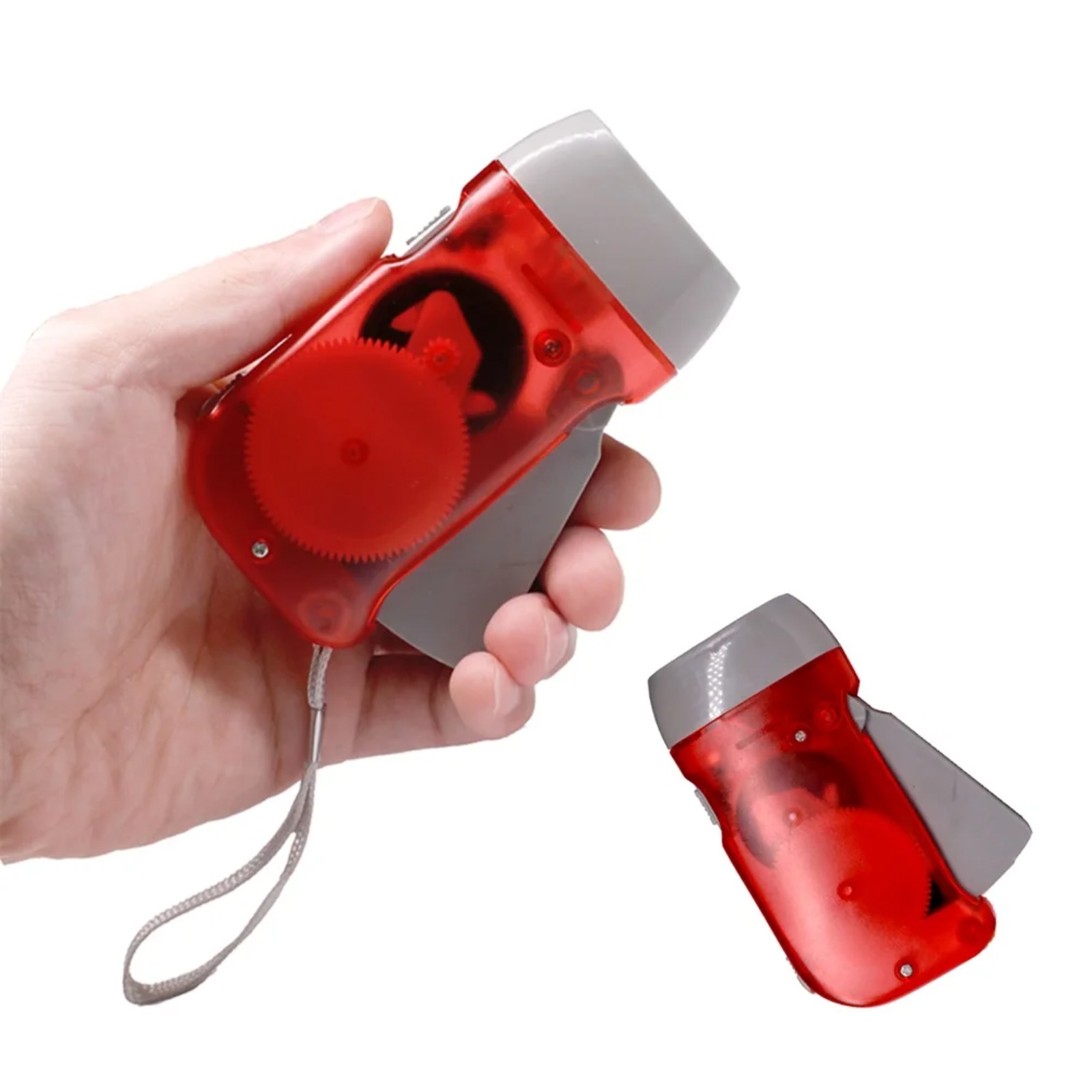 3 led handpressande dynamo vev kraftupprullningslampa ficklampa ficklampa handtrycksvev campinglampa för utomhusbruk