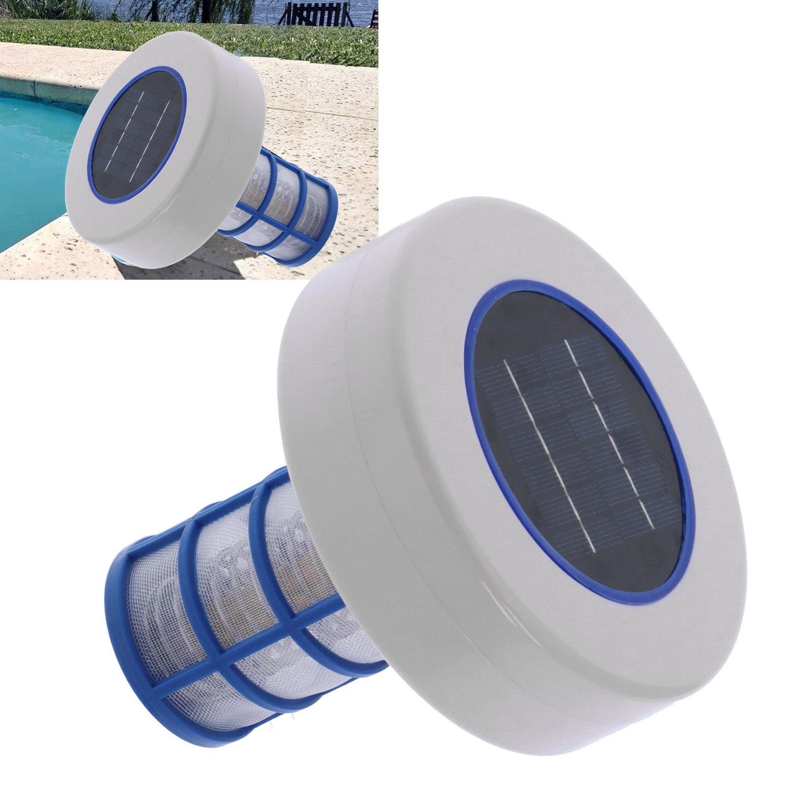 Solar Powered Pool Ionizer Cleaner Silver Ion Swimming Pool SPA Fountain Cleaner Swim Pool Cleaning Equipment