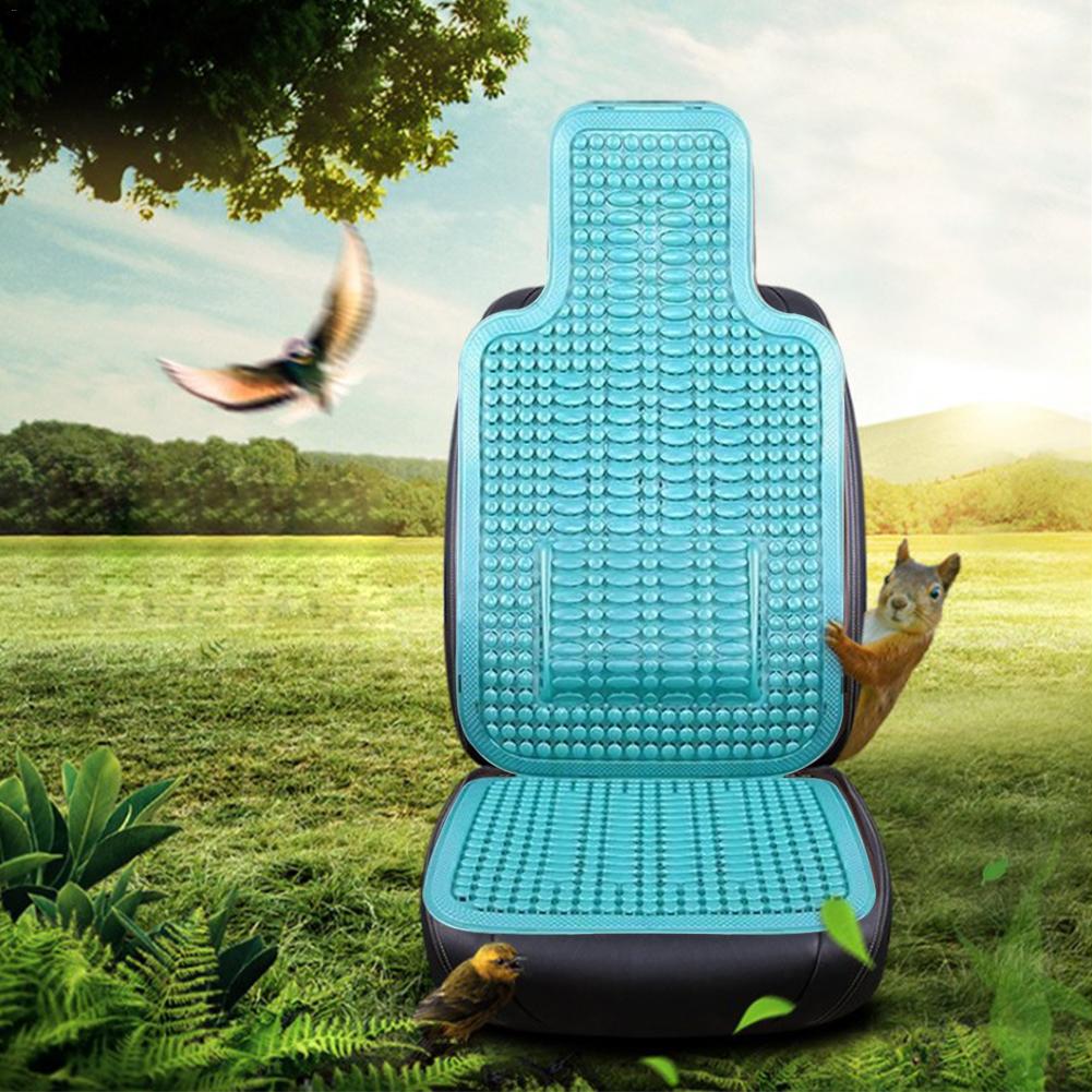 1Pcs Universele Zomer Autostoel Koele Kussen PVC Kralen Massage Auto Stoel Cover Met Zachte Taille mat Ademend Duurzaam: Mint Green