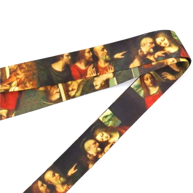 Cordón para el último teléfono de la Cena de Leonardo Da inci para llavero, Tarjeta para cadenas, soporte para insignia, correa para el cuello, cordón para llavero, cinta para colgar