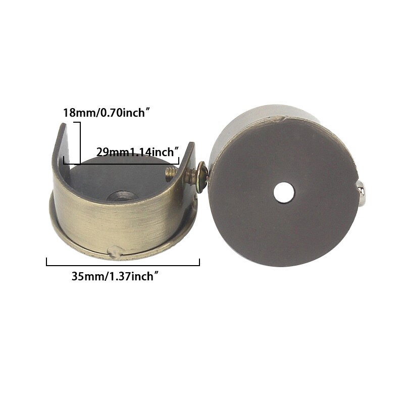 2PCS U Form Regal Unterstützung Halterung Dusche Vorhang Stange Halter 28mm Legierung Aussparung Seite Halterung Vorhang Stange Wand unterstützung Dekoration: 02