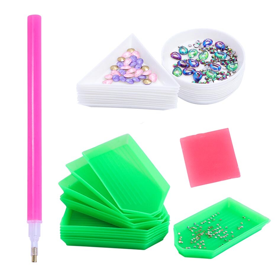 1440 stk ab hvide negle rhinestones sat flad tilbage negle strass krystal sten 3d nail art dekoration tilbehør værktøj  la880