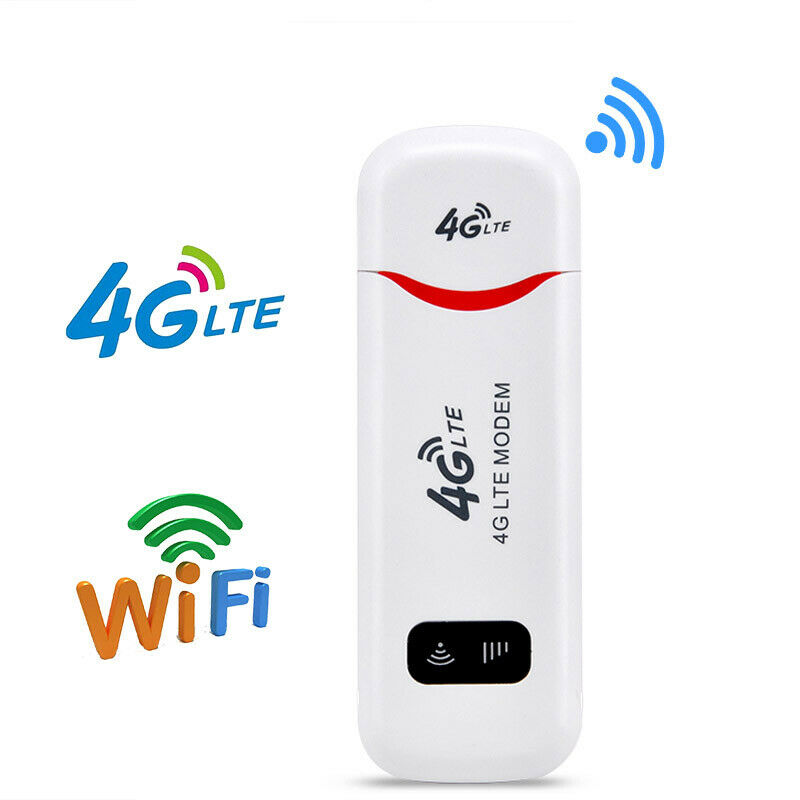 4G WiFi USB Router 100Mbps LTE Modem Wireless Hotspot with SIM Card for Smartphone iPad PC Laptop: Default Title