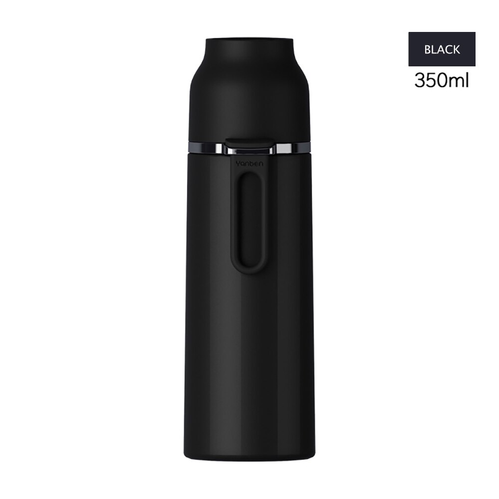 350 Ml Roestvrijstalen Mok Handig Met Touw Mok Business Office Beker Kan Worden Aangepast Reizen Belettering Mok: Zwart