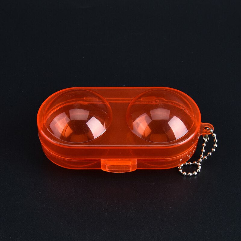 Plast bordtennis bold opbevaringsboks bordtennis tilbehør 3 farver 1 stk 10 x 5 x 4cm bordtennis bold container æske: Orange rød