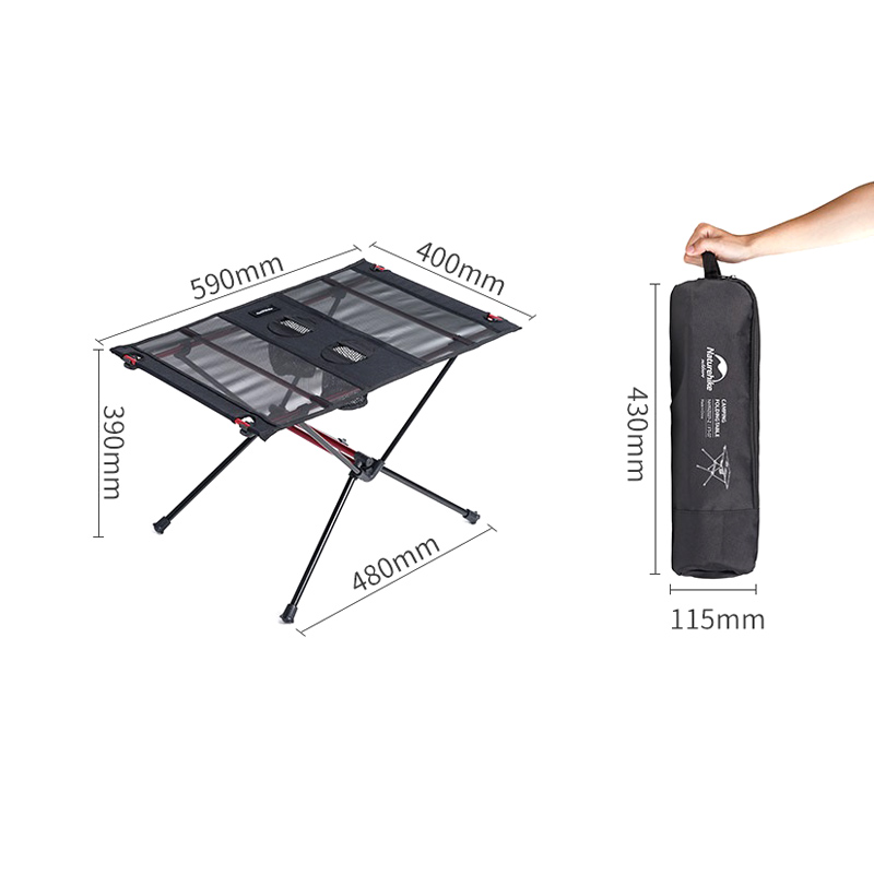 Naturehike Portable Ultralight Table Foldable Folding Camping Hiking Desk Traveling Outdoor Aluminum Picnic Table