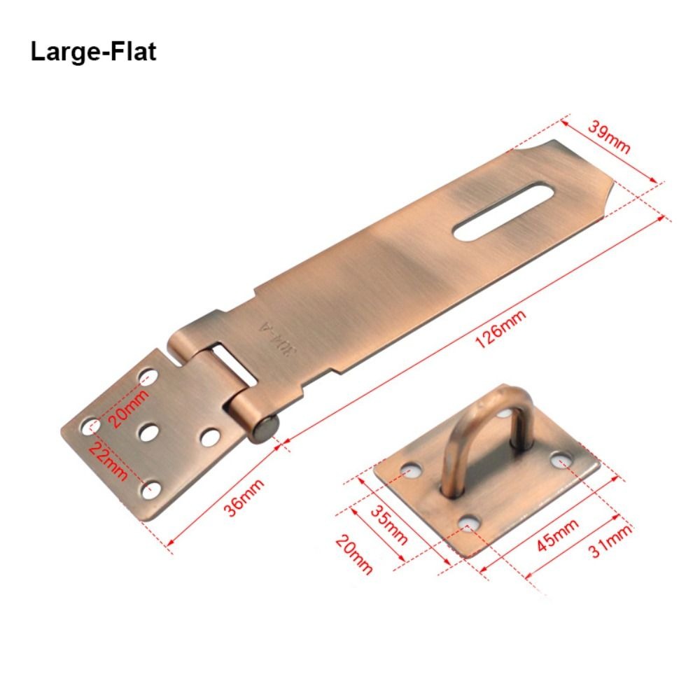 Hangslot Hasp Deur Sluiting Lock 90 Graden Haakse Schuur Gate Klink Huishoudelijke Anti-inbraak Bolt Deur Gesp Met montage Schroef