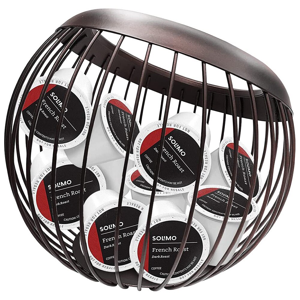 Universel opbevaringskurv til kaffekapsler kaffekapselholder kontorkøkken skrivebordskapsler opbevaringsstativ med stabil base