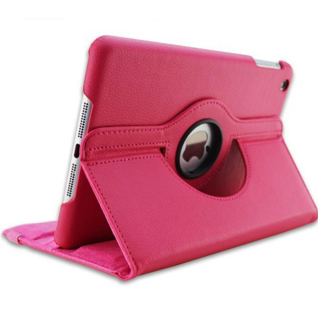 Etui do ipada Air model A1474 A1475 A1476 retina cover,Auto Sleep Cover do etui na ipada Air 2013 Release 360 stopni obrotowa obudowa: Rose Red