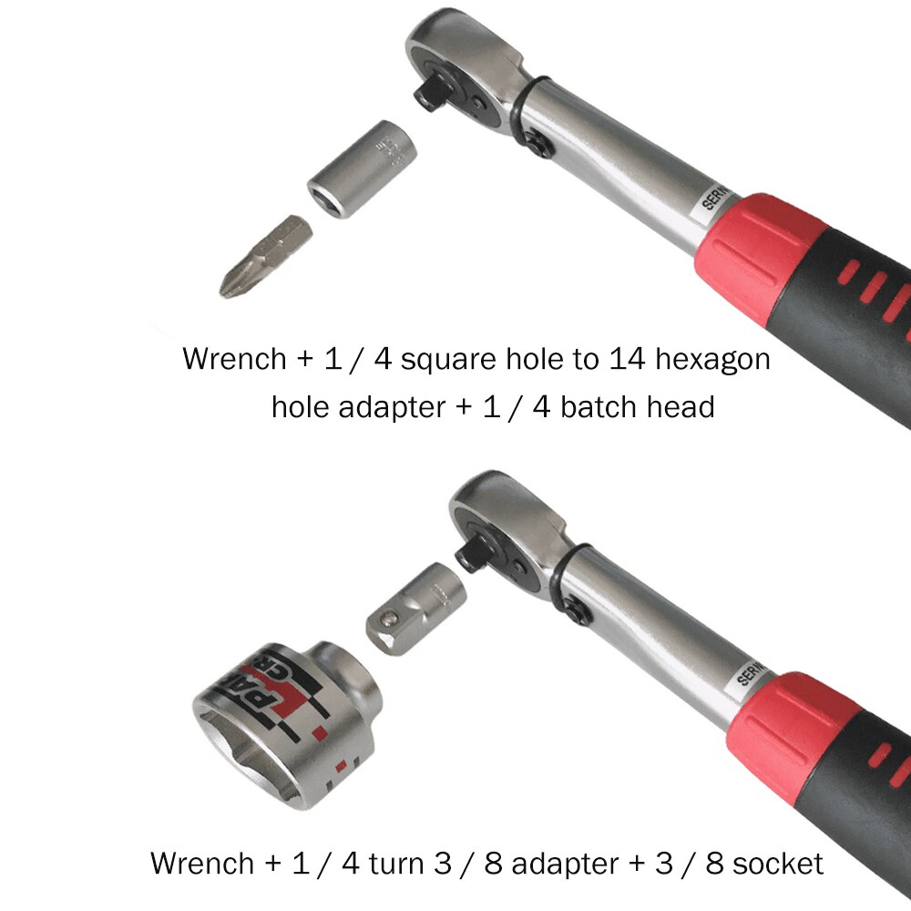 1/4" 2-24Nm Bike Torque Wrench Set Bicycle Repair Tools Kit MTB Road Bike Adjustable Preset Torque Spanner Tool High Precision