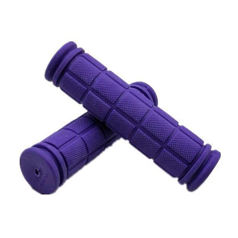 Rubberen fietsstuur handvatten hoes bmx mtb mountainbike handvatten antislip fietsen stuur handvatten fixed gear fiets onderdelen: Paars