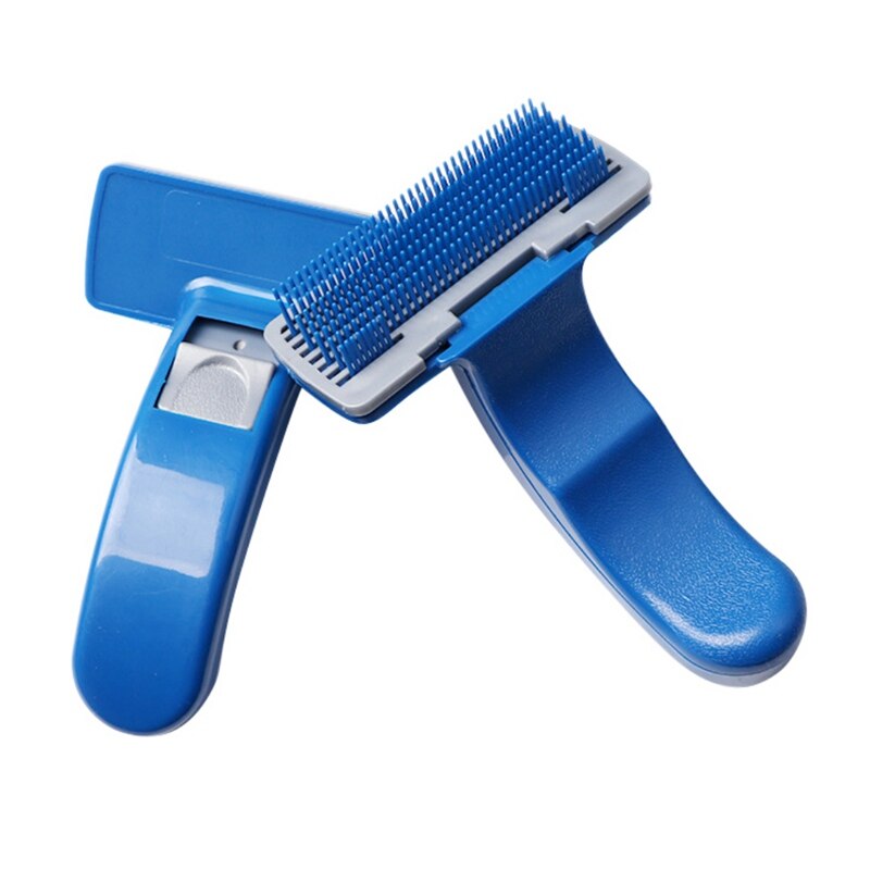 Een Knop Zelfreinigende Grooming Borstels Pet Dematting Deshedding Tool Past voor Lange Medium Kort Haar