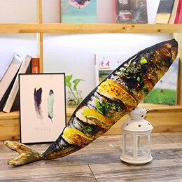 Siipikarja kala paistettu ruoka pehmo täytetty nukke puutarha grilli sisustus rekvisiitta aikuisten lelut sweetbell punapippuri kalmari makkara välipala tyynyt: Saury 80cm