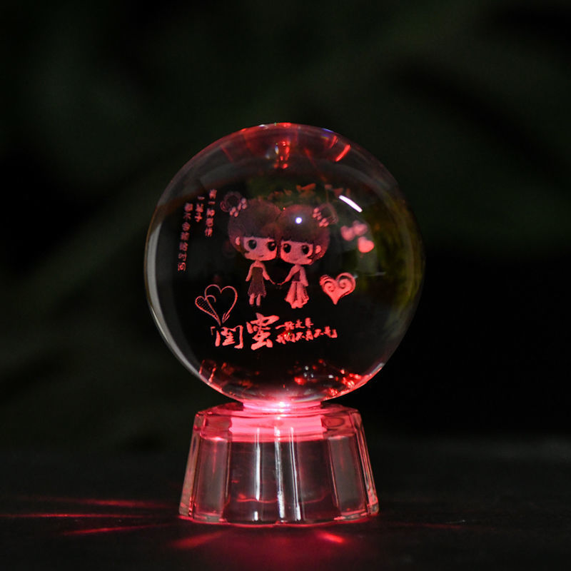 Lámpara de cristal brillante, luz nocturna de galaxia planetaria, bola de cristal, luz de mesita de noche, decoración del hogar, de Navidad: Gris oscuro