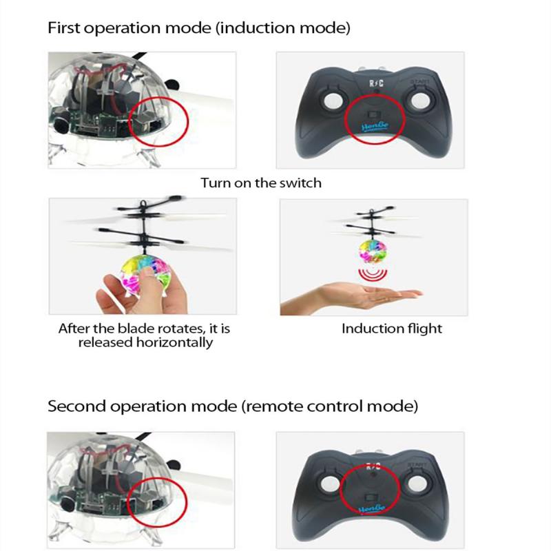 RC Flying Ball Luminous Kid's Flight Balls Infrared Induction Aircraft Remote Control Aircarft Toys Flash LED Light Plane Toys