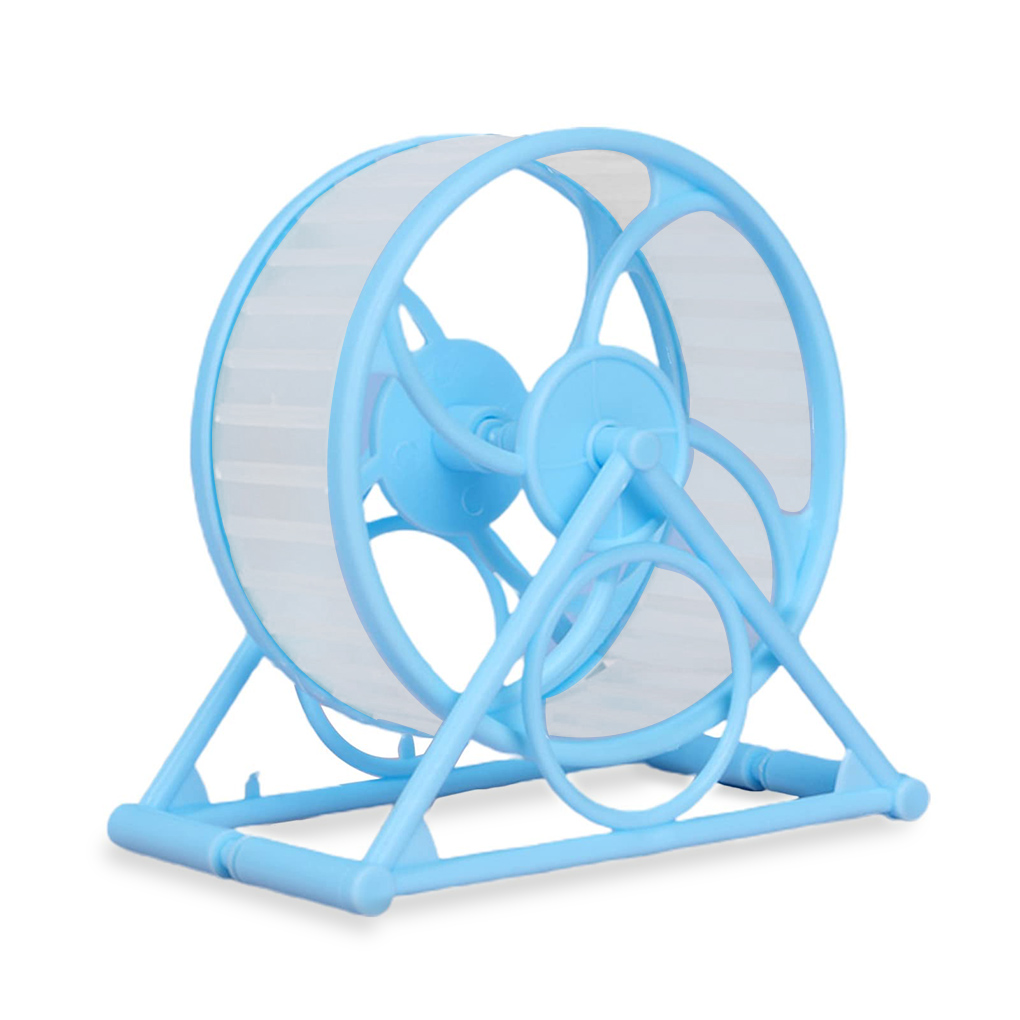 Roue de Jogging pour Hamster, jouet de Sport épais avec support, petits animaux rotatifs, exercices en cage à la maison: Blue