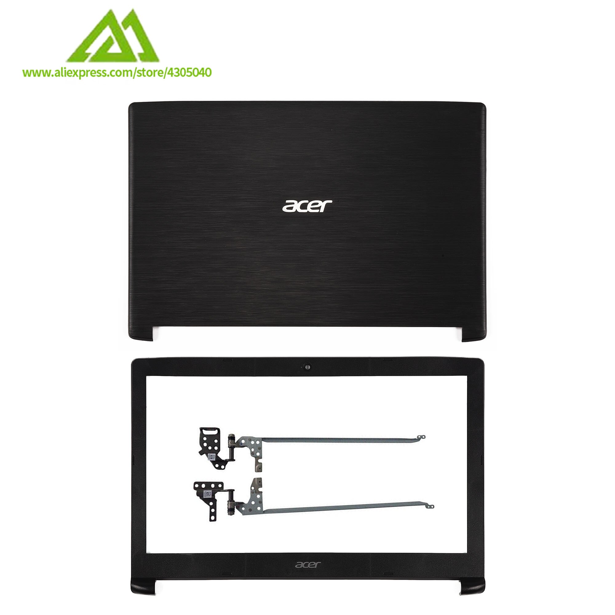 Cubierta trasera/bisel/bisagras para portátil Acer Aspire 5, A515-51, A515-51G, A515-41G, A315-33, A315-51, A315-53,