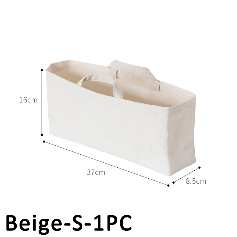 1/3/5PCS Foldable Sundry Storage Basket Canvas Clothes Storage Basket Large Portable Toy Storage Basket White Handheld Organizer: black