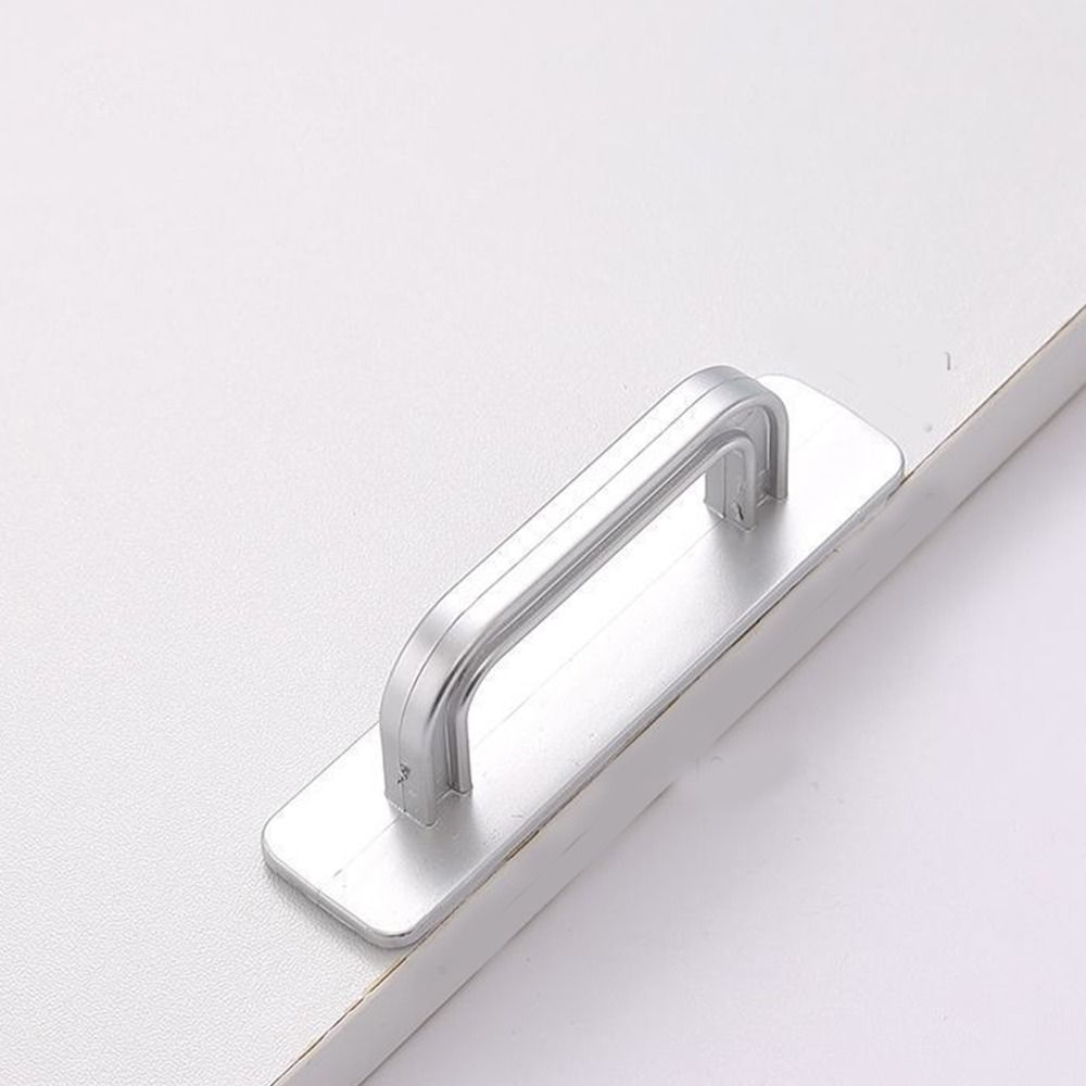 Knobs Door Handle No punching Surface Mounted Door Pull Self-adhesive Push-pull Cabinet Handle Drawer: transparent