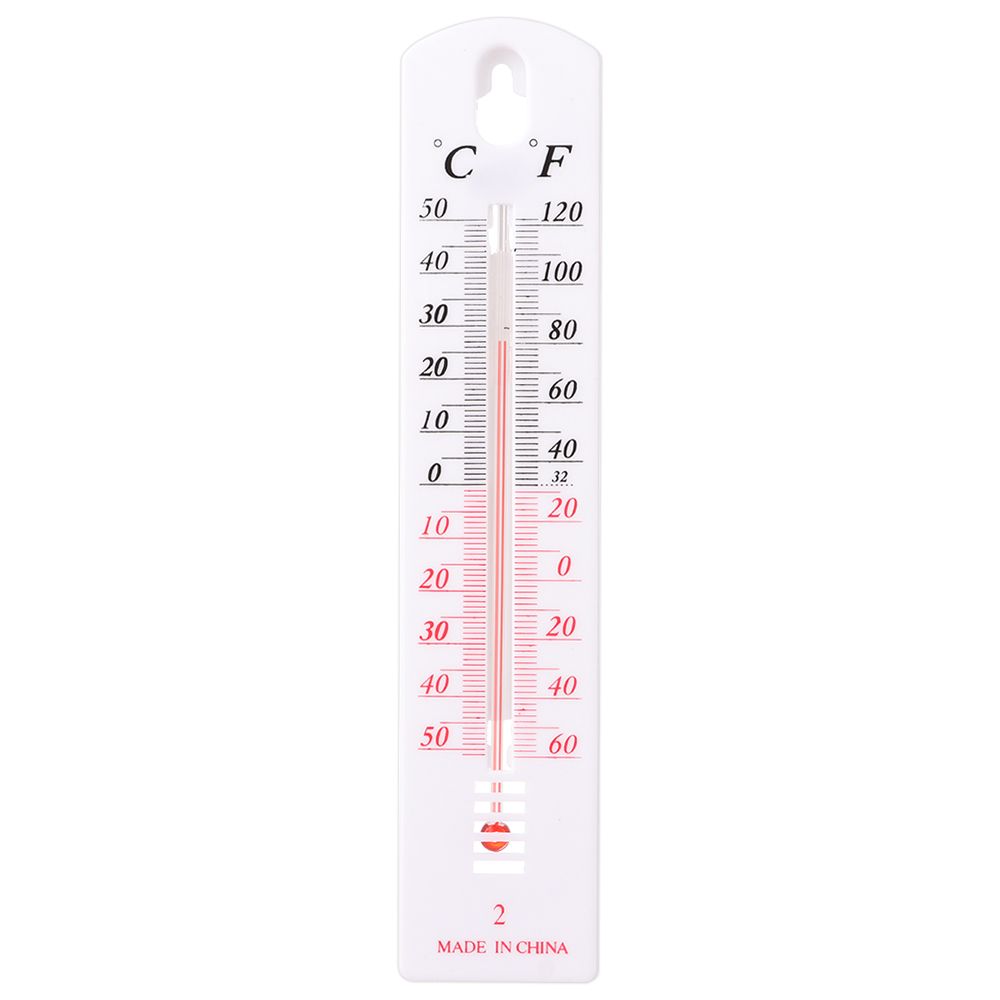 Accurate Durable Wall Thermometer Plastic Indoor Outdoor Hang Garden Greenhouse House Office Room Wall Hang Thermometer: 1pcs