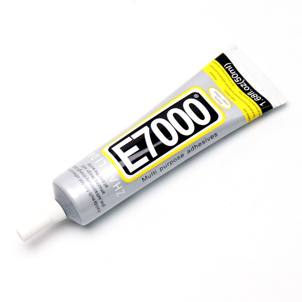 E7000 – colle en caoutchouc liquide Transparent haute résistance, 110ml, 2 pièces, pour pierre de verre métallique, porcelaine, bois, tissu cuir, éponge en Nylon