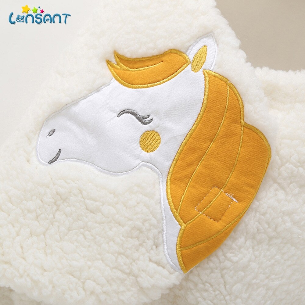 LONSANT Newborn Baby Girls Baby Footies Cotton Autumn Winter Newborns Printed Baby Boys Clothes Baby Clothing Suits N30